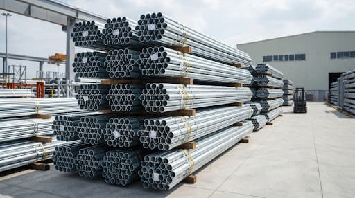 Galvanised iron pipes
