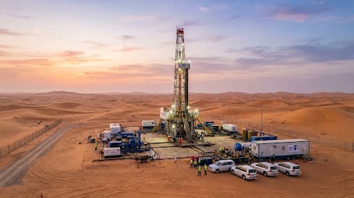 حفارة في موقع العمل
